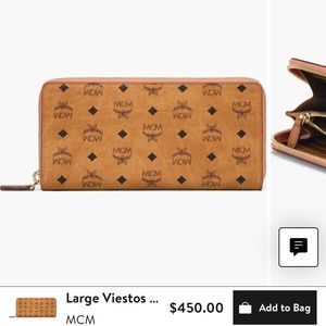 Large Viestos Faux-Leather Zip Wallet